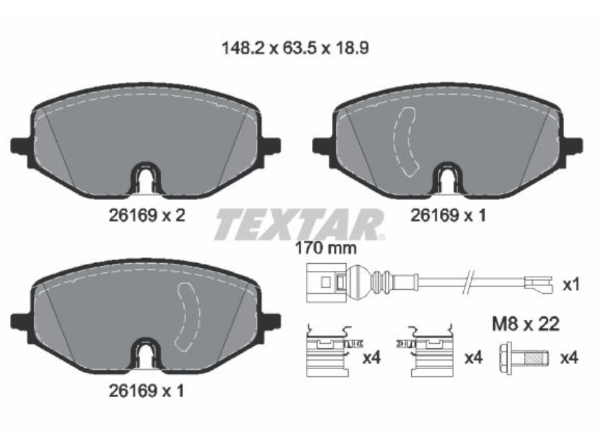 ÖN FREN BALATASI A3 LEON OVTAVIA CADDY GOLF 5WA698151A